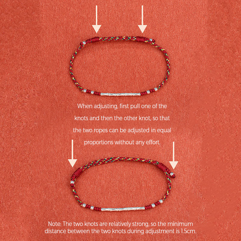 BWOOOH Tibet Handmade Multicolored Bamboo Protection Braided String Bracelet