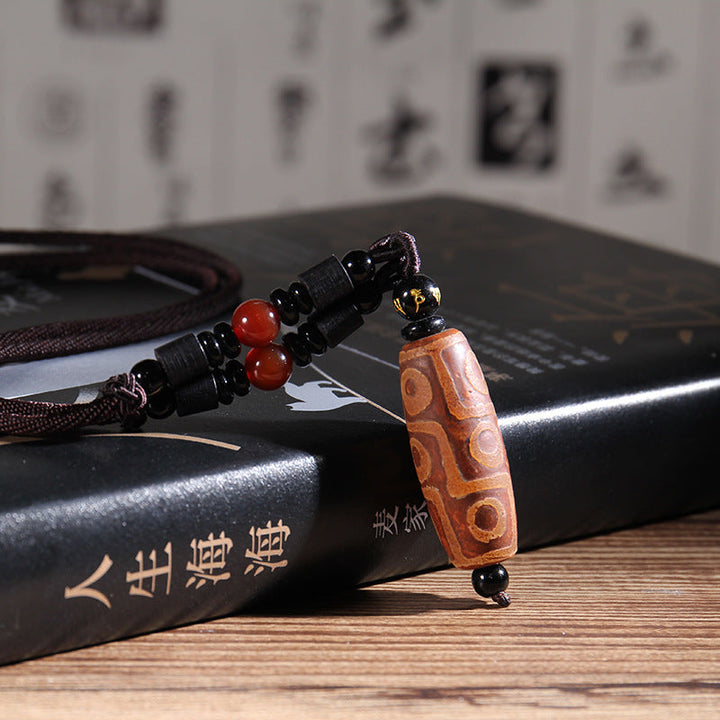 Buddha Stones Tibetan Nine-Eye Dzi Bead Wealth Necklaces &amp; Pendants (Extra 35% Off | USE CODE: FS35)
