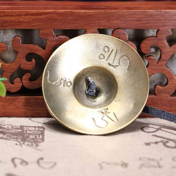 BWOOOH Tibetan Tingsha Bell Six True Words Dragon Copper Balance Decoration With Bag | spiritual healing bracelet