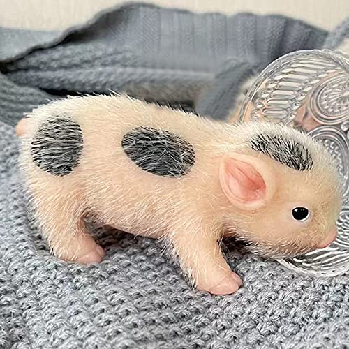 [New Doll] 5 Inches Mini Full Silicone Piglet Lifelike Animal Pig Doll Named Kiki