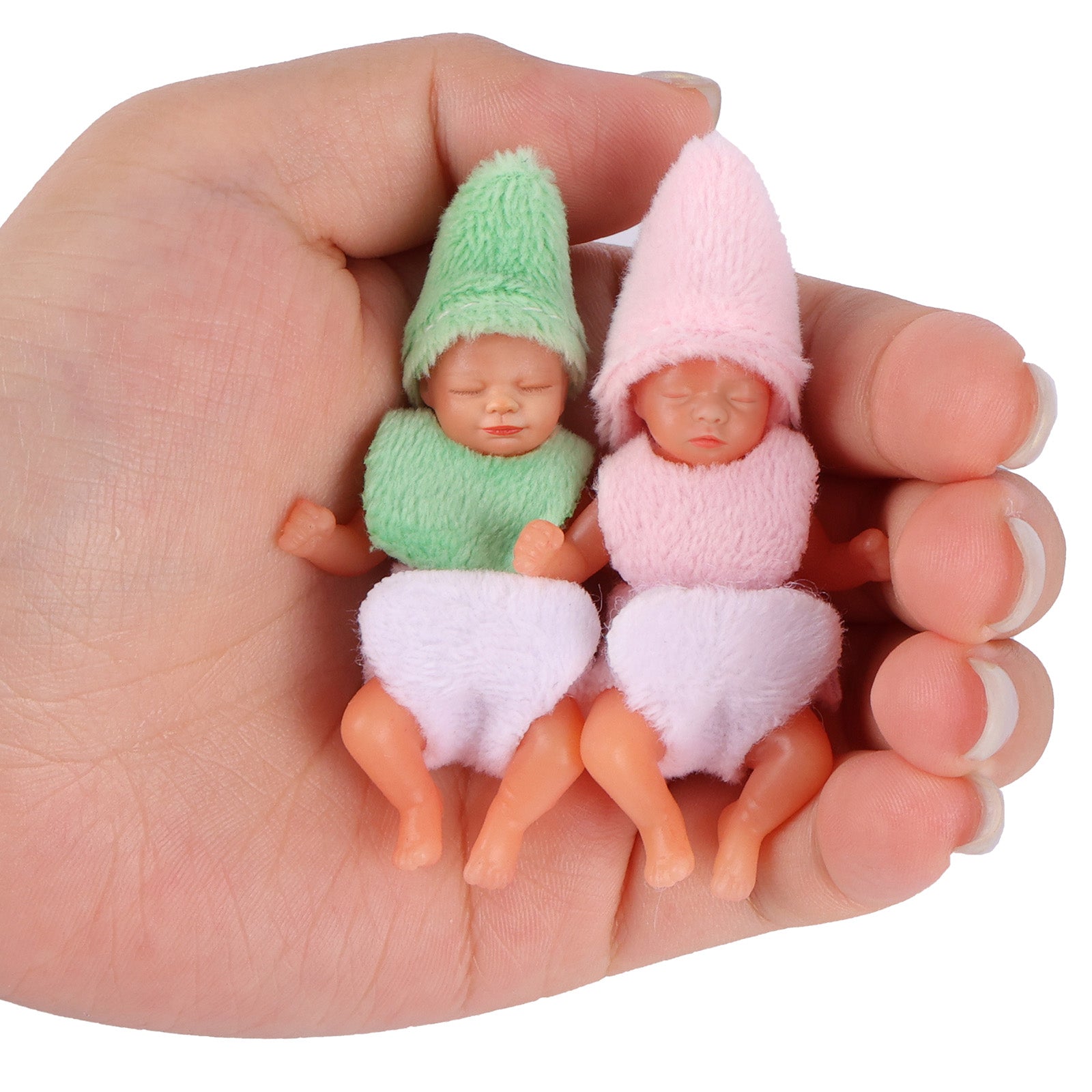 Full Platinum Solid Silicone Star Product 3 Inches Mini Sleeping Baby Doll Girl with Free Delicate Furniture Accessories