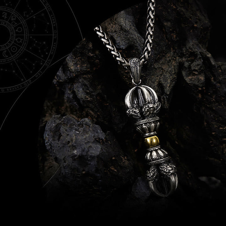 BWOOOH Tibetan Dorje Vajra Design Wealth Necklace Pendant