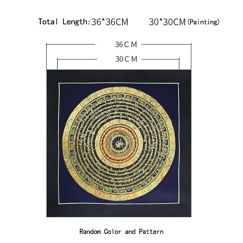 BWOOOH Tibetan Handmade Thangka Painting Spiritual Blessing Blind Box Random Color Pattern | natural stone Tibetan bracelet