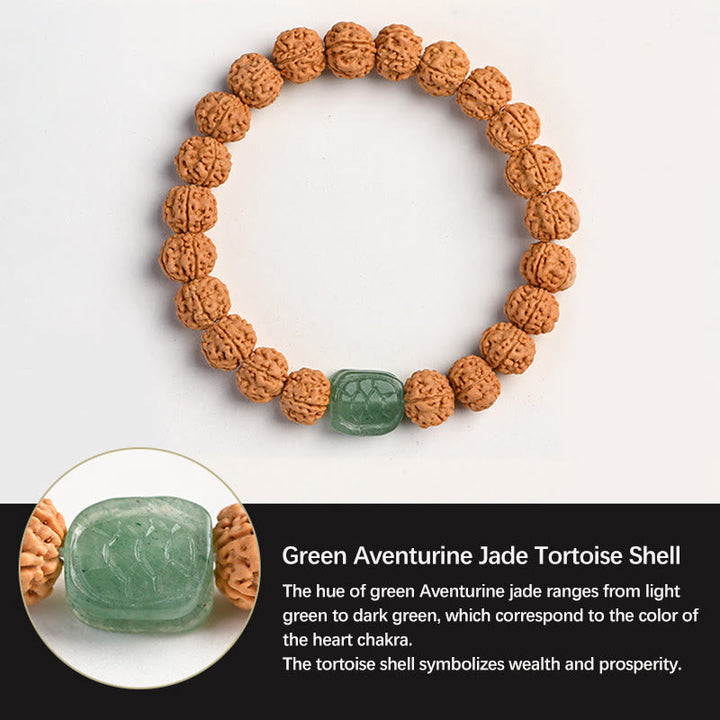 BWOOOH Tibet Rudraksha Bodhi Seed Wealth Auspiciousness Bracelet | spiritual healing bracelet