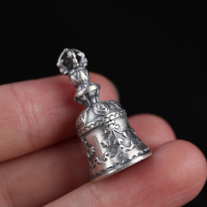 BWOOOH Tibet 925 Sterling Silver Om Mani Padme Hum Dorje Bell Vajra Engraved Enlightenm | Sterling Silver