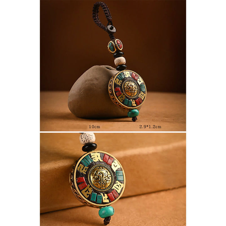 BWOOOH Tibetan Om Mani Padme Hum Bodhi Seed Peace Key Chain | Bodhi Seed Tibetan bracelet