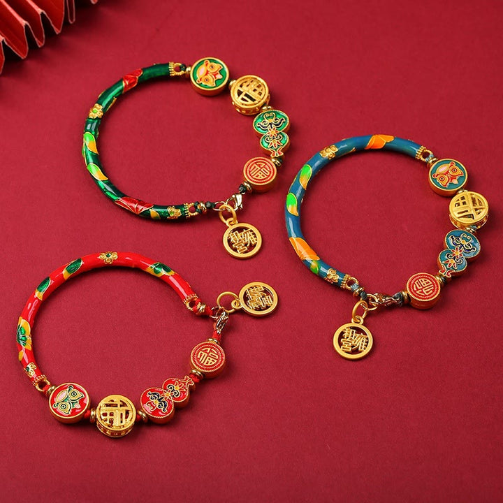 BWOOOH Tibetan Gourd Fortune Happiness Lion Wealth Luck Bracelet
