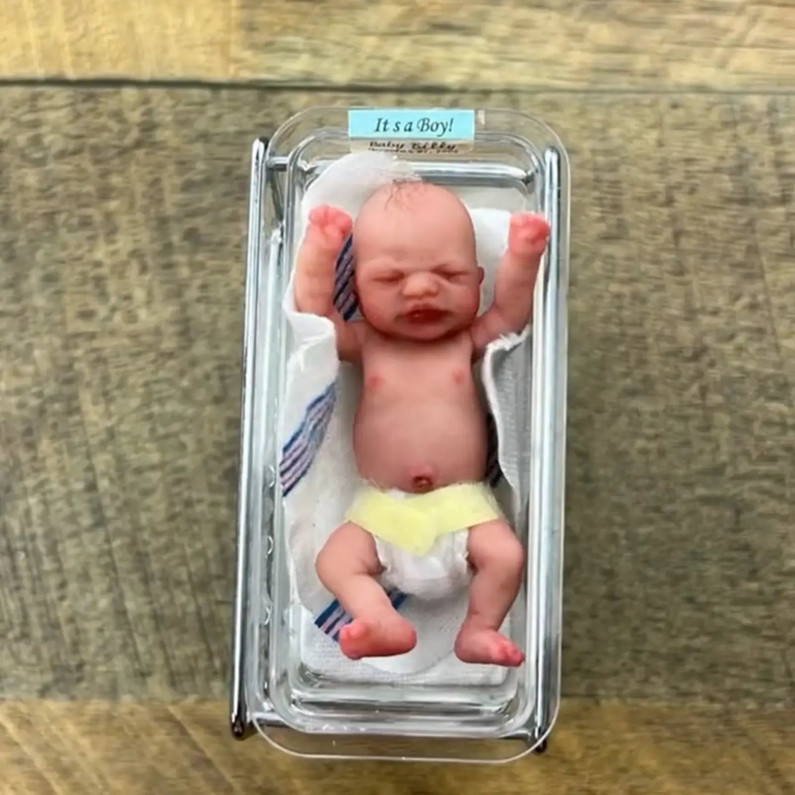 Reborn Cute Newborn 3 Inches Mini Flexible Solid Platinum Liquid Full Silicone Reborn Doll Baby Girl