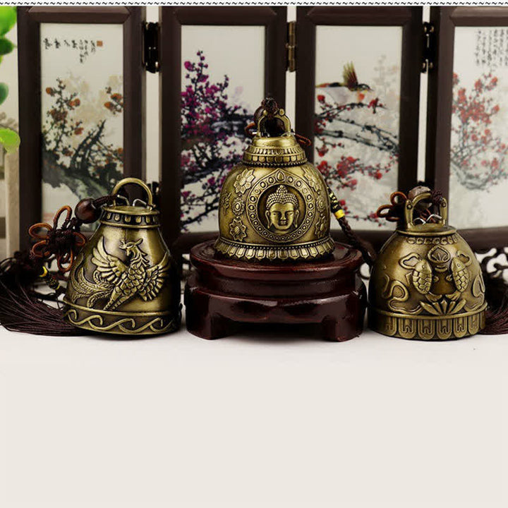 BWOOOH Feng Shui Buddha Koi Fish Phoenix Wind Chime Bell Luck Wall Hanging Decoration | spiritual healing bracelet