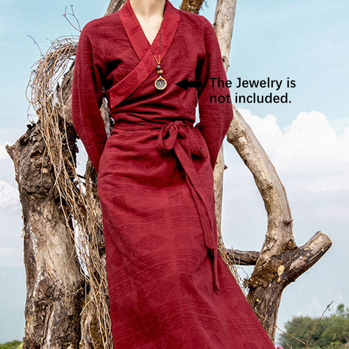 BWOOOH Tibetan Dress Clothing Lhasa Long Wrap Dress Maxi 