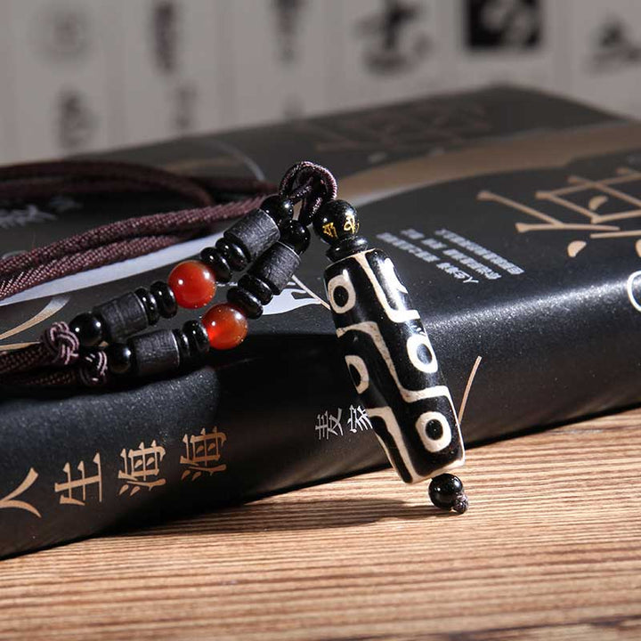 Buddha Stones Tibetan Nine-Eye Dzi Bead Wealth Necklaces &amp; Pendants (Extra 35% Off | USE CODE: FS35)
