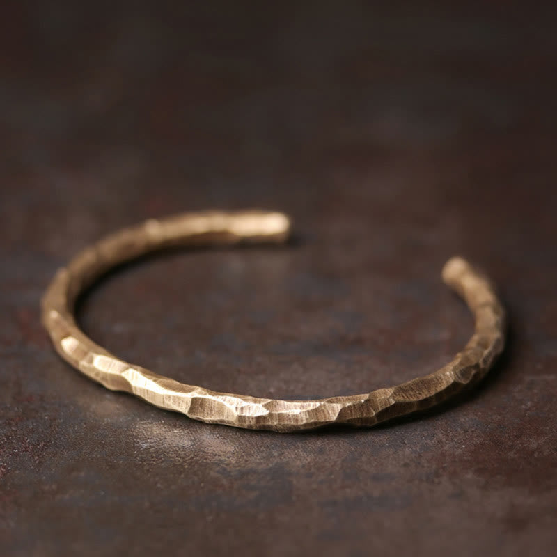 BWOOOH Tibetan Bump Texture Copper Luck Cuff Bracelet Bangle  -  Copper Tibetan bracelet for spiritual healing and mindful l...