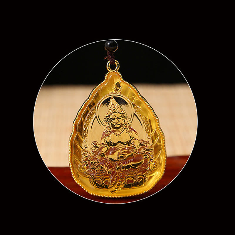 BWOOOH Tibetan Buddha Liuli Crystal Serenity Necklace Pendant
