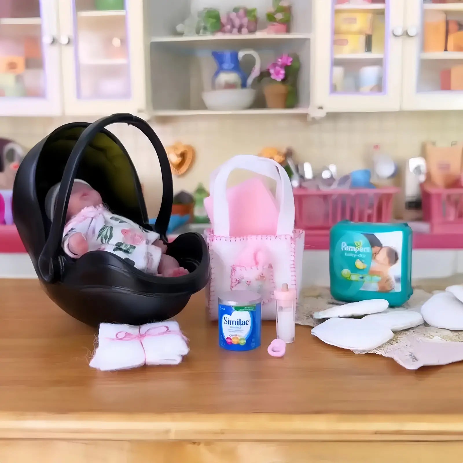 3 Inches Mini Reborn Full Liquid Solid Platinum Silicone Baby Girl Doll