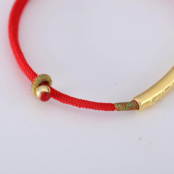 BWOOOH Tibetan Buddhist Handmade Mani Mantra Lucky Red String Bracelet