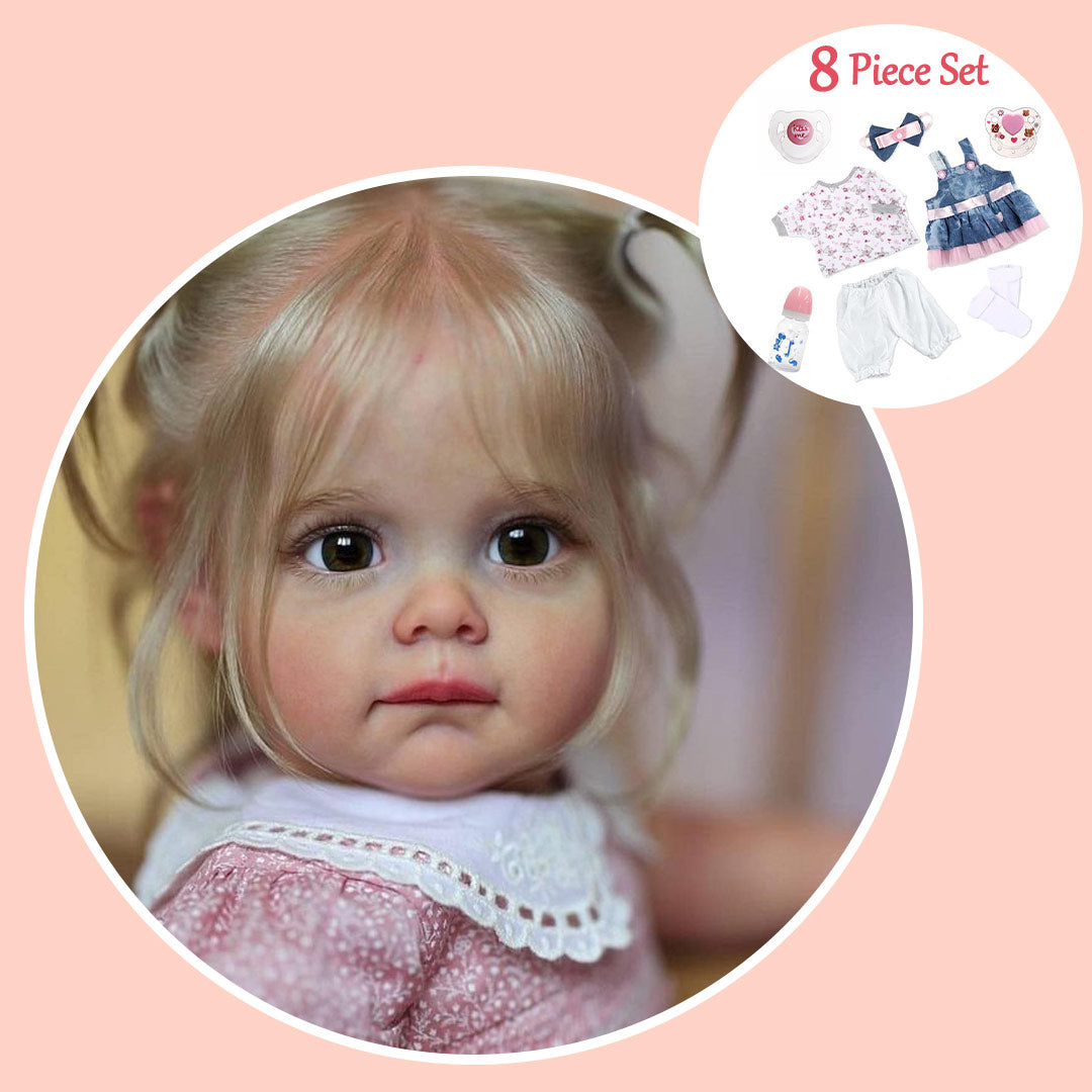 [Dolls with "Heartbeat" and Sound] 12'' & 15'' Awake Maggi Aislinn Realistic Full Body Silicone Reborn Baby Girl With Granny Grey Hair