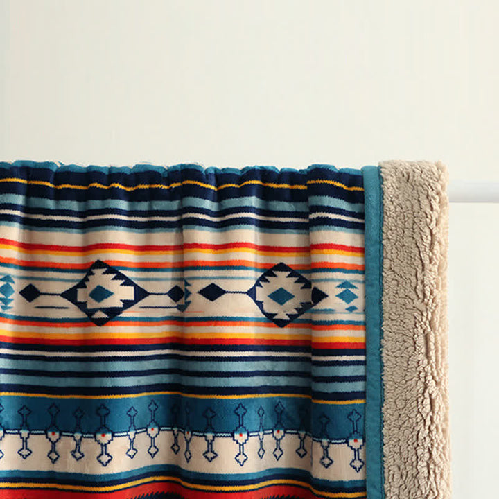 BWOOOH Geometric Warm Soft Bed Throw Blanket