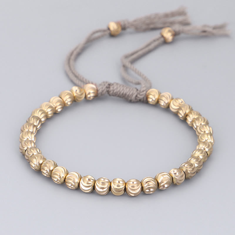BWOOOH Tibetan Handmade Copper Bead Luck String Bracelet | natural stone spiritual bracelet for healing and mindful living