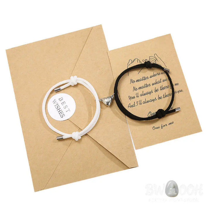 Two Magnetic Couple String Strength Bracelets connecting via a central magnetic clasp - View 6