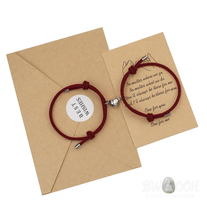 Two Magnetic Couple String Strength Bracelets connecting via a central magnetic clasp - View 21