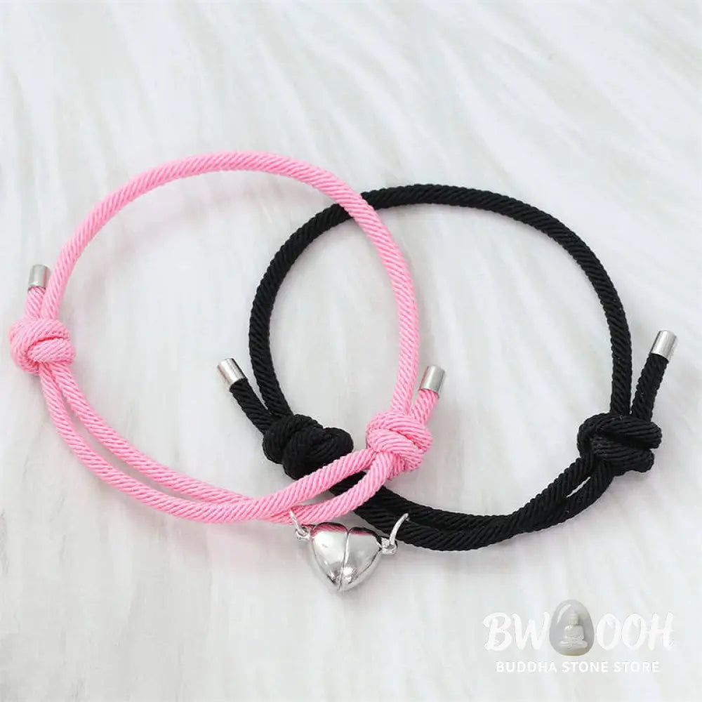 Two Magnetic Couple String Strength Bracelets connecting via a central magnetic clasp - View 13