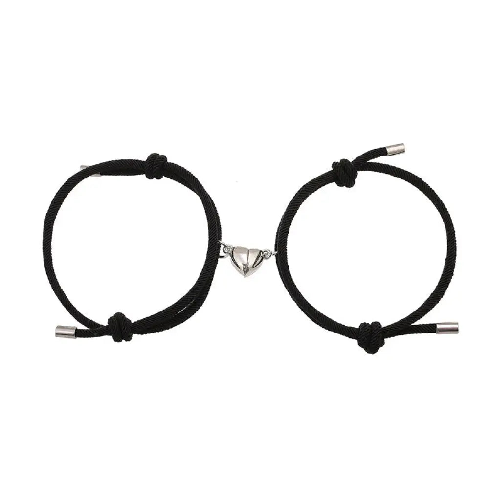 Two Magnetic Couple String Strength Bracelets connecting via a central magnetic clasp - View 15