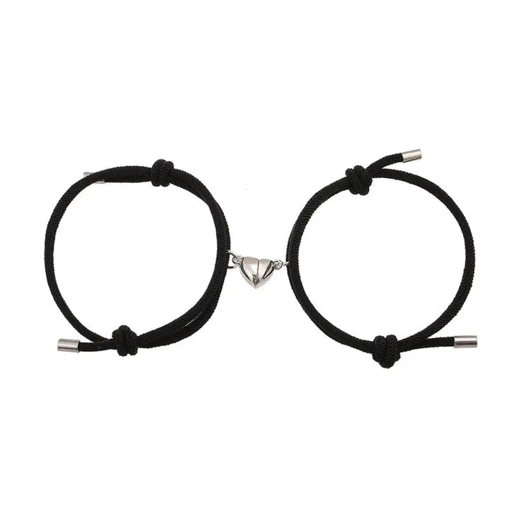 Two Magnetic Couple String Strength Bracelets connecting via a central magnetic clasp - View 15