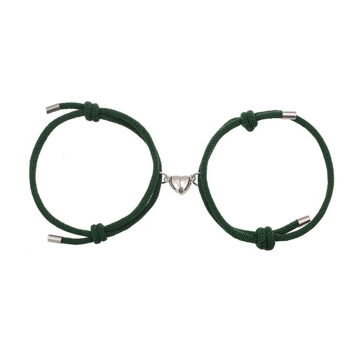 Two Magnetic Couple String Strength Bracelets connecting via a central magnetic clasp - View 24