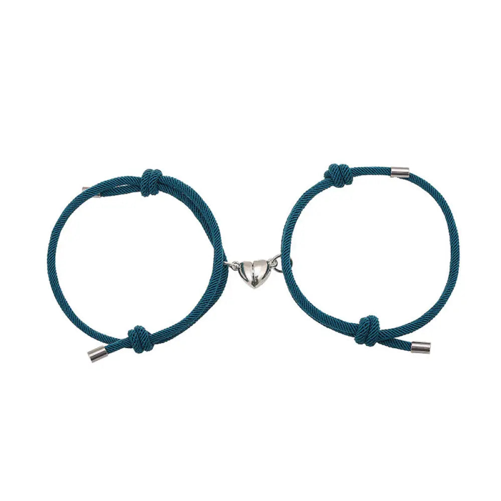 Two Magnetic Couple String Strength Bracelets connecting via a central magnetic clasp - View 22