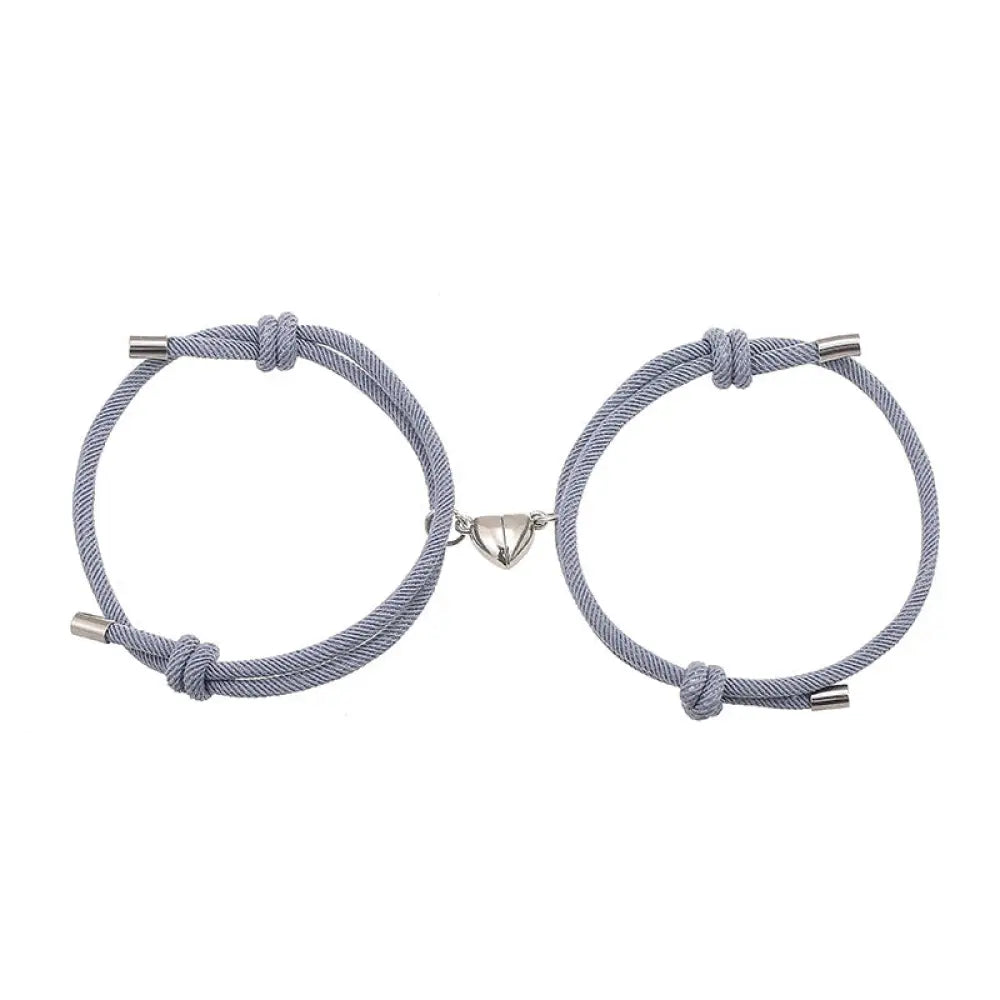 Two Magnetic Couple String Strength Bracelets connecting via a central magnetic clasp - View 23