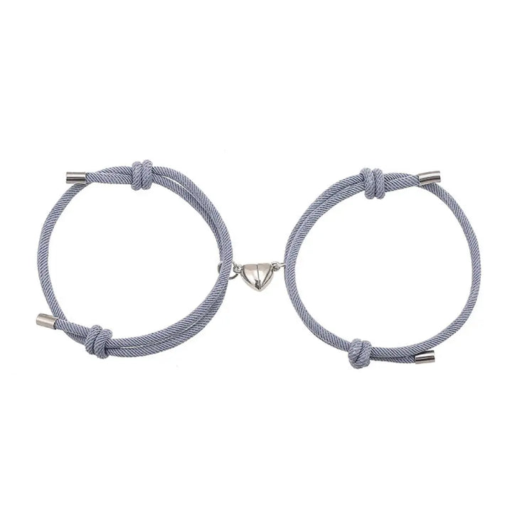 Two Magnetic Couple String Strength Bracelets connecting via a central magnetic clasp - View 23