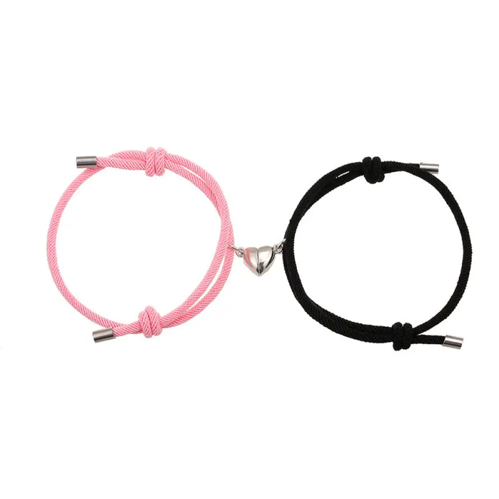 Two Magnetic Couple String Strength Bracelets connecting via a central magnetic clasp - View 12