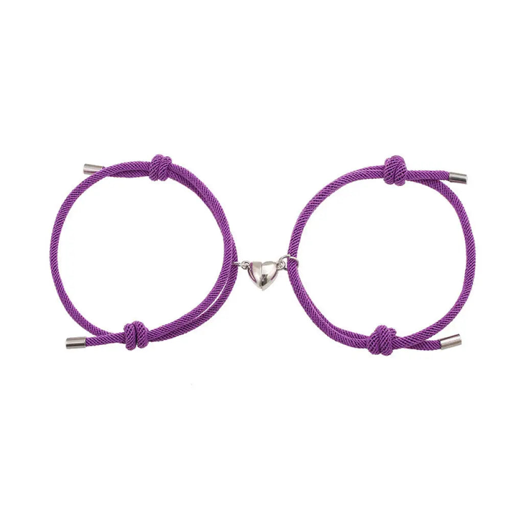 Two Magnetic Couple String Strength Bracelets connecting via a central magnetic clasp - View 25