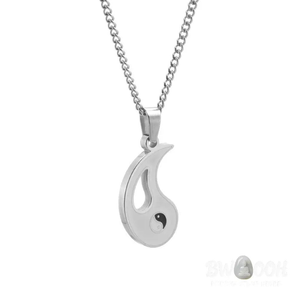BWOOOH 2pcs Yin Yang Pendant Couple Necklace Matching Set - View 5