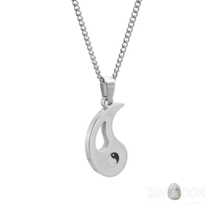 BWOOOH 2pcs Yin Yang Pendant Couple Necklace Matching Set - View 5