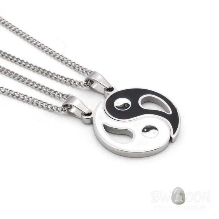 BWOOOH 2pcs Yin Yang Pendant Couple Necklace Matching Set - View 2