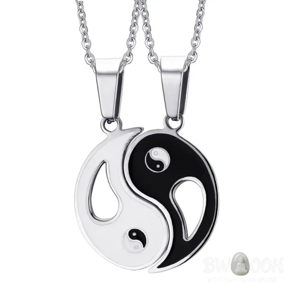 BWOOOH 2pcs Yin Yang Pendant Couple Necklace Matching Set - View 13