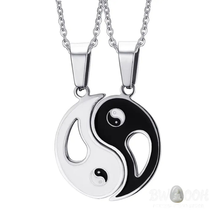 BWOOOH 2pcs Yin Yang Pendant Couple Necklace Matching Set - View 13