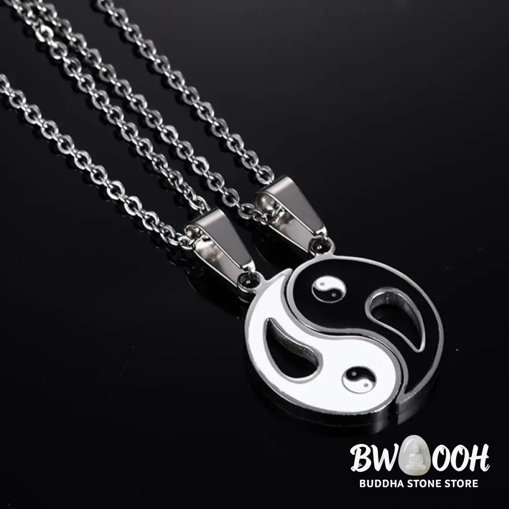 BWOOOH 2pcs Yin Yang Pendant Couple Necklace Matching Set - View 11