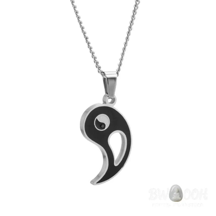 BWOOOH 2pcs Yin Yang Pendant Couple Necklace Matching Set - View 4