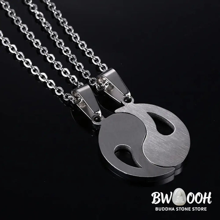 BWOOOH 2pcs Yin Yang Pendant Couple Necklace Matching Set - View 12