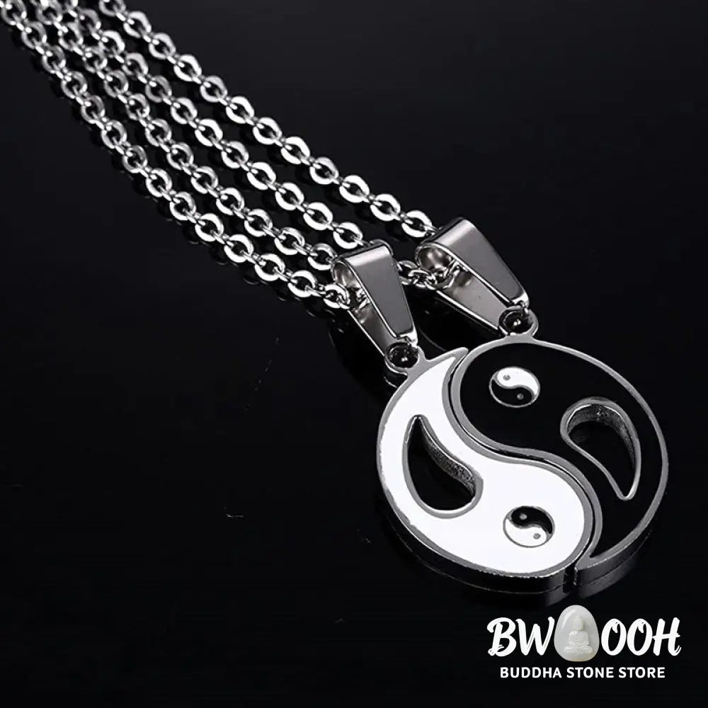 BWOOOH 2pcs Yin Yang Pendant Couple Necklace Matching Set - View 6