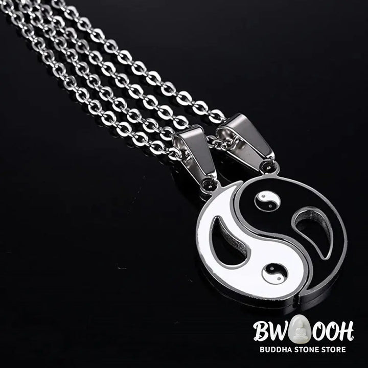 BWOOOH 2pcs Yin Yang Pendant Couple Necklace Matching Set - View 6