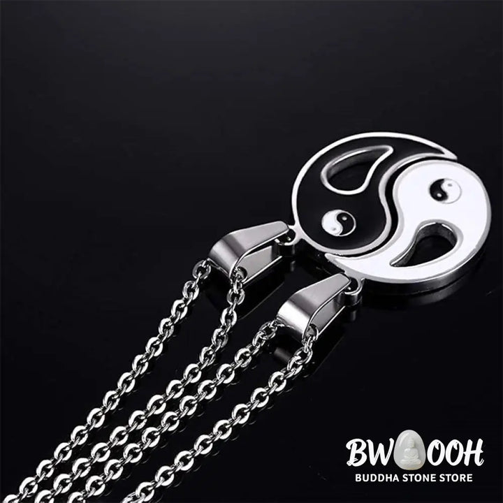 BWOOOH 2pcs Yin Yang Pendant Couple Necklace Matching Set - View 8