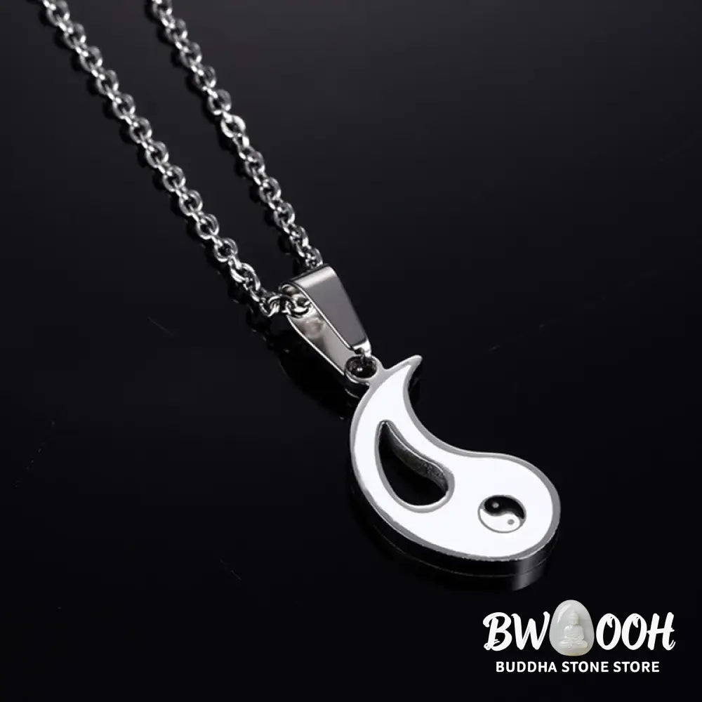 BWOOOH 2pcs Yin Yang Pendant Couple Necklace Matching Set - View 9