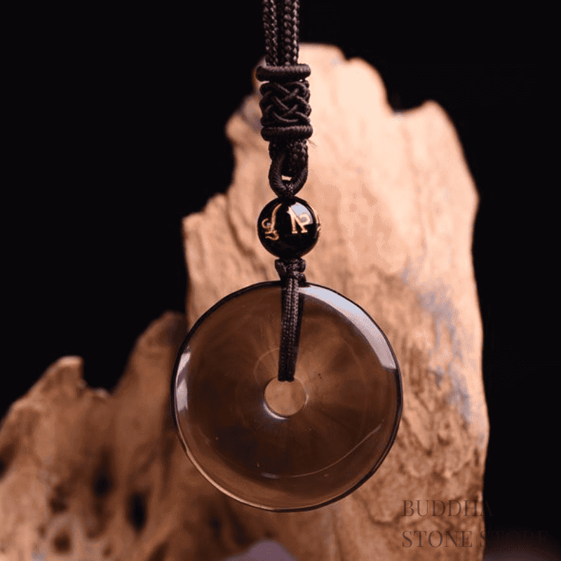 BWOOOH Tibetan Obsidian Protection Necklace