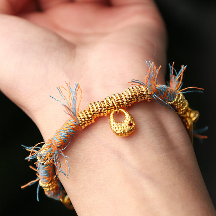 BWOOOH Handmade Tibetan Lucky Fortune Multicolored Rope Braid Bracelet