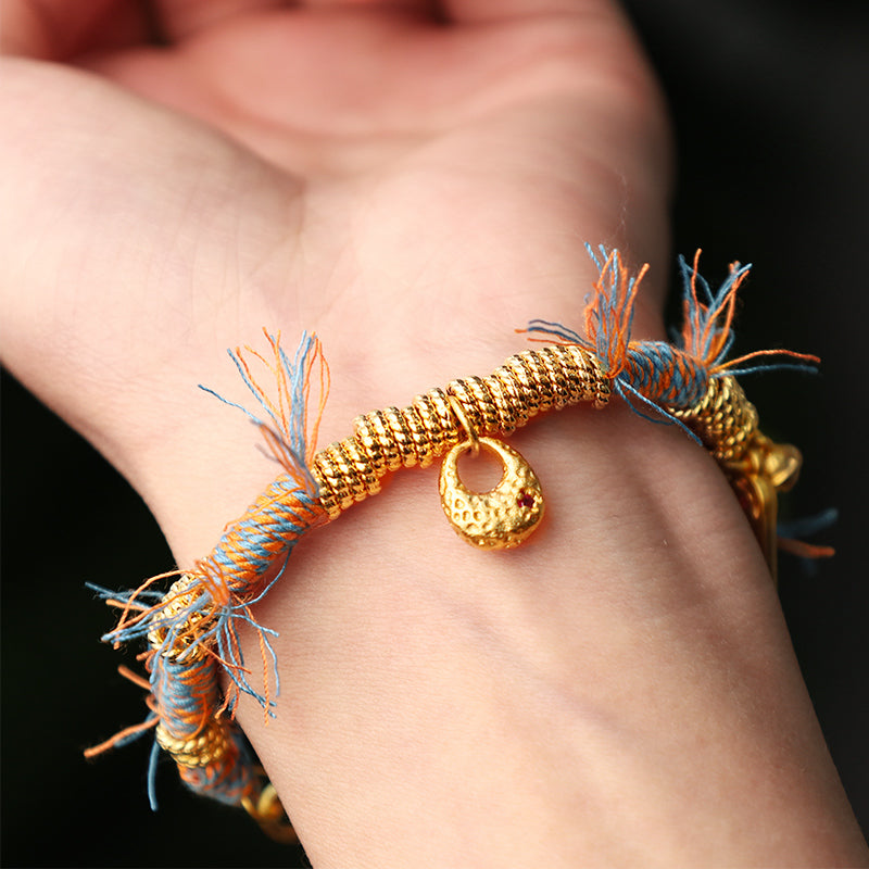 BWOOOH Handmade Tibetan Lucky Fortune Multicolored Rope Braid Bracelet