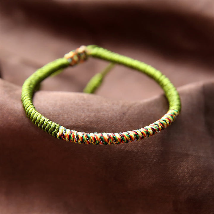 BWOOOH Tibetan Handmade Multicolor King Kong Knot Luck Strength Braided Bracelet  -  natural stone Tibetan bracelet for spir...