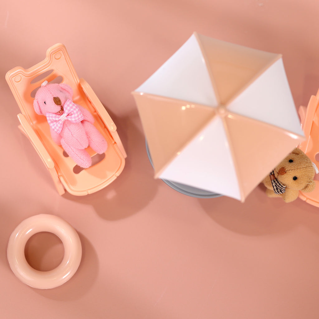 Cute and Mini 3" Silicone Doll Beach Toy Random Accessories Set Suitable for Reborn Baby🏖️